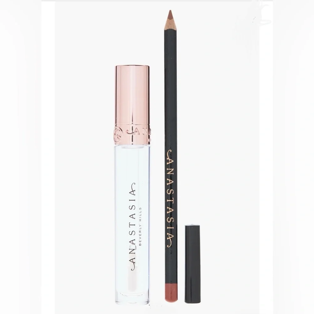 🆕 ANASTASIA BEVERLY HILLS Pout Master Sculpted Lip Duo in Clear / Warm Taupe NIB